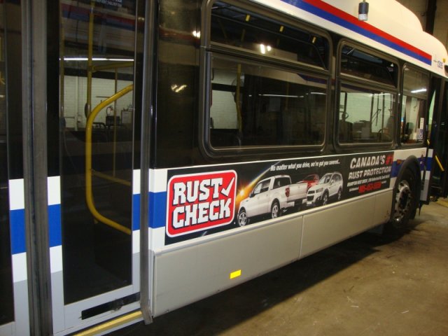 Rust Check Ad on Brampton Bus